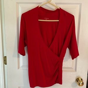 Lands End Red wrap top size 4-6 small